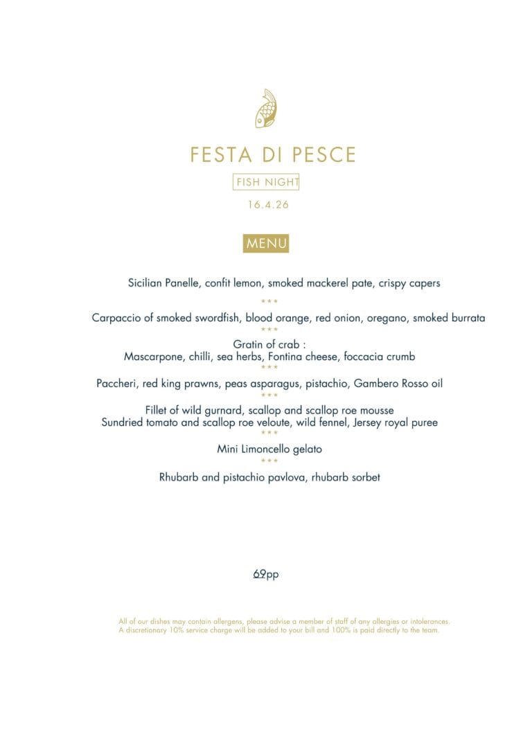 Fish Night menu